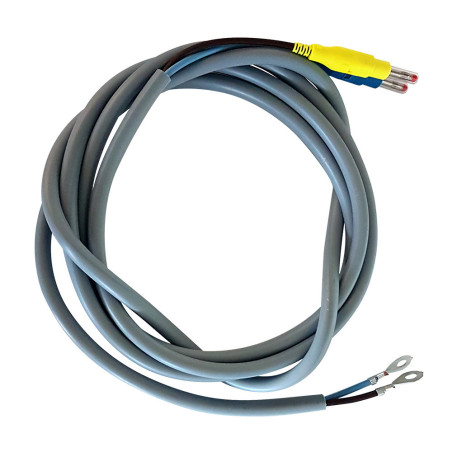 Bipolar electrode cable with blue and yellow plug